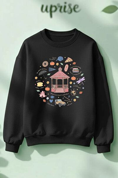 Vordevia Гилмор Гърлс Сезон Печатен памучен 3-слоен велосипеден суитшърт с го...