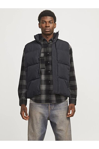 Jack & Jones Ανδρικό μαύρο γιλέκο Ebradley (12256981-B)