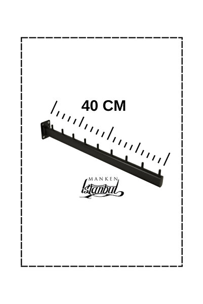 Manken İstanbul 10 Adet Duvara Monte Düz 40 cm Askılık Seti - Ev ve İşyerinizde Pratik Askılık