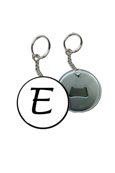 Özcan Tasarım سلسلة مفاتيح على شكل حرف E مع فتحة