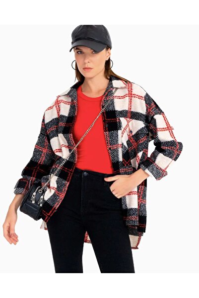 SEÇİL Lumberjack Shirt Plaid Patterned Oversize Pocket Detailed Qks Casual Shirt221201039#22-12#