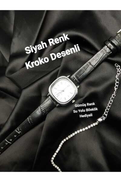 Brality ساعة يد نسائية كلاسيكية بتصميم بسيط وعتيق، موديل بيضاوي.. قرص أبيض.. ...