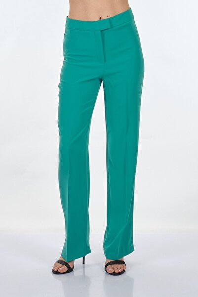 Ekol Wide Leg Green Women's Trousers23104094