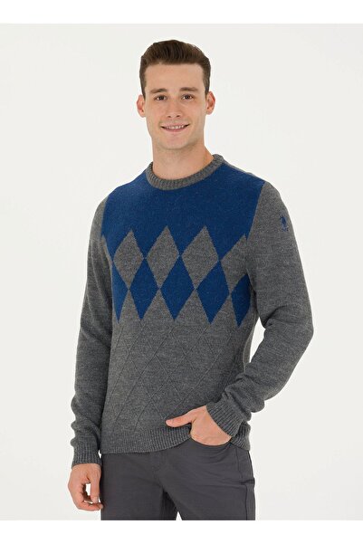 U.S. Polo Assn. Erkek Minimalist Yuvarlak Yaka Kazak - Günlük Stil Kazak 1678184