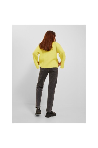 Jack & Jones Jack&jones Balıkçı Yaka Rahat Kesim Limon Kadın Kazak 12240720