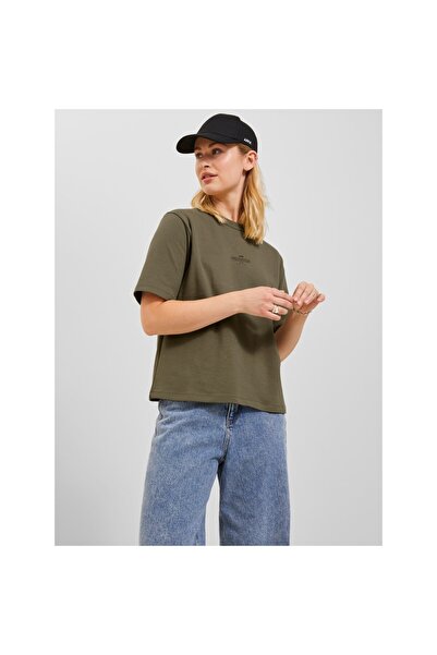 Jack & Jones Jack&jones Crew Neck Relaxed Cut Khaki Women's T-shirt12241203