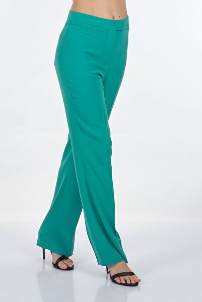 Ekol Wide Leg Green Women's Trousers23104094