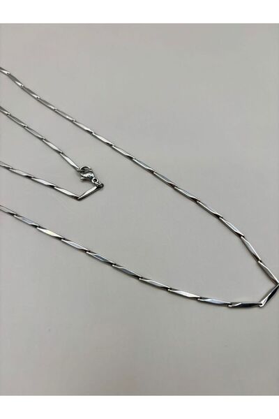 aurora dükkan قلادة فضية اللون من الفولاذ