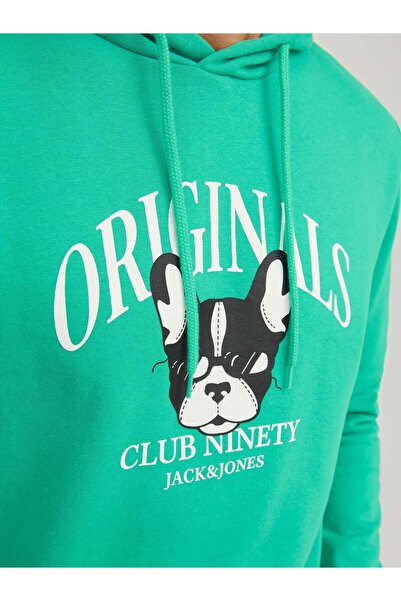 Jack & Jones Φούτερ Jack Jones Beware Sweat Hood Fst Erkek Yeşil 12244219-21