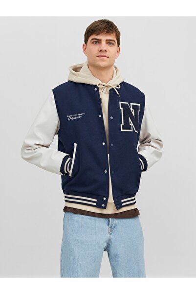 Jack & Jones Чоловіче пальто Jack&Jones Navy Blue чоловіче пальто для коледжу 12241559