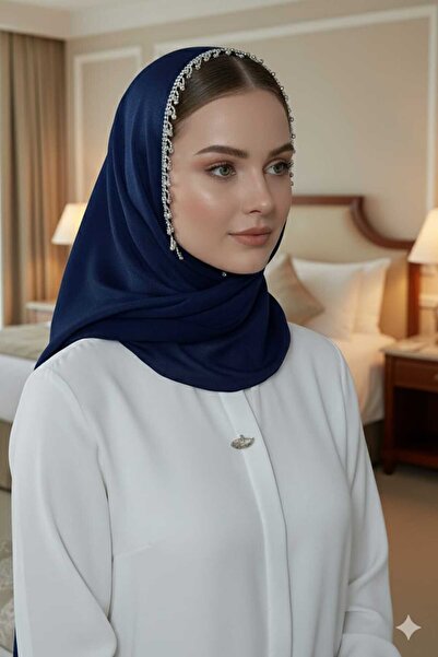 ALLURİNG TASARIM ABİYE ŞAL LALACİVERT