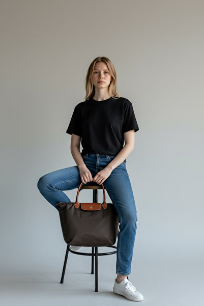 selma demir KAHVERENGİ KADIN ÇİFT SAPLI SHOPPER ÇANTA