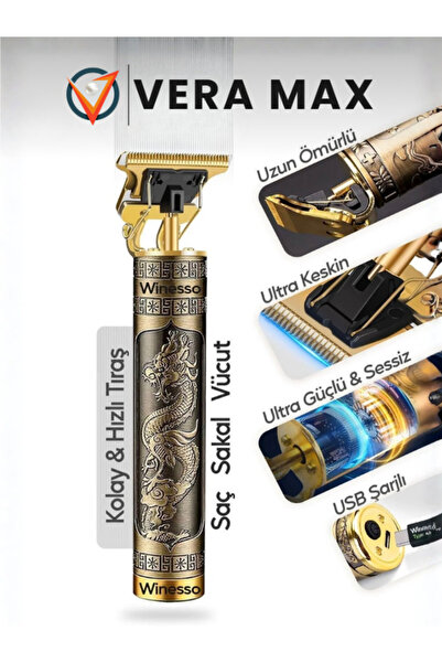 Bluemax Suya Dayanıklı, Şarj Göstergeli, Budha Desenli Erkek Tıraş Makinesi