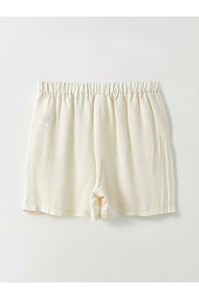 LC Waikiki Lcw Dream Beli Lastikli Düz Viskon Kadın Deniz Şortu