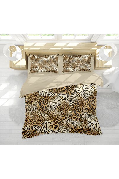 Erays Home Постільна білизна з леопардовим принтом, 3D цифровий друк, двоспал...
