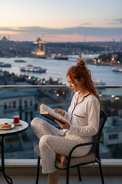 rindahomewear Γυναικείο Σετ Πιτζάμες με κουμπιά από ΒΙΣΚΟΝ