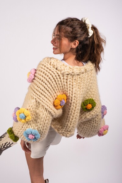 HEYAYS Bloom El Örgüsü Hırka