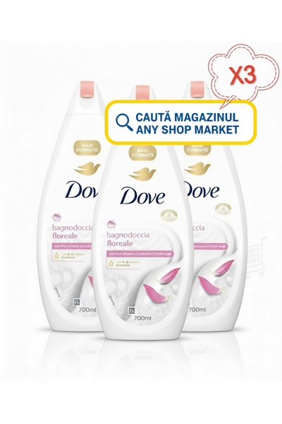 Dove Pachet X3 Gel de dus cu aroma Florala, Dove, 700 ml