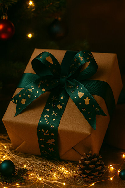 cakaybu Material de decorare cu panglică de Anul Nou (de primă clasă, 2,85 m,...