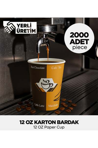 Sepet Doldur 12 OZ Karton Bardak 2.000 Adet
