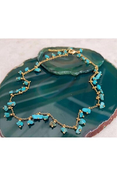 Fulyalia Aksesuar Mavi taşlı halhal