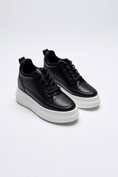 Zerenyus حذاء رياضي نسائي من Alexis Premium بكعب مخفي 8 سم باللونين الأسود وا...