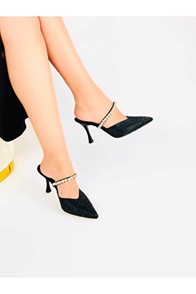 Mira style فستان سهرة من أسي تاستي بحزام حجري وكعب 9 سم من زارا