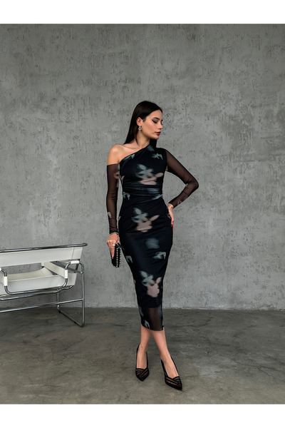 HASYAMORE Специален дизайн Шарена дамска рокля от тюл Новогодишна рокля Преми...