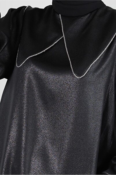 Alvina NECK DETAIL SILVERY TUNIC 43818