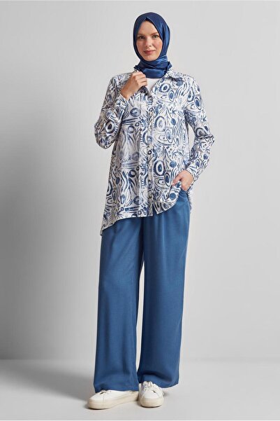 Alvina Patterned Pants Suit 44813