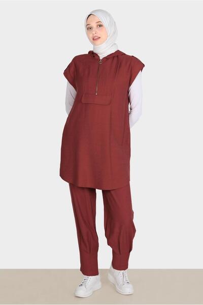 Alvina TUNICĂ CU MÂNĂ SCURTĂ cu glugă 42767