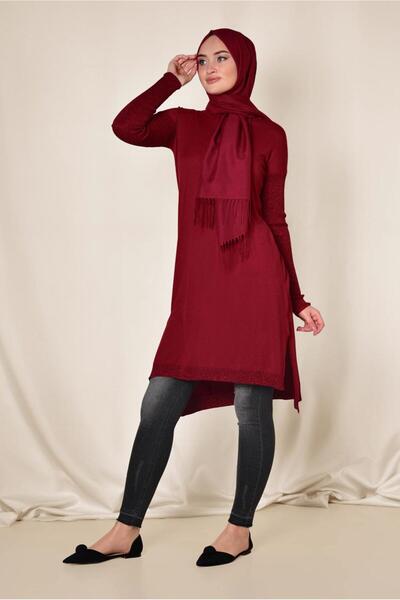 Alvina تونيك فضي مع فتحة جانبية 4523