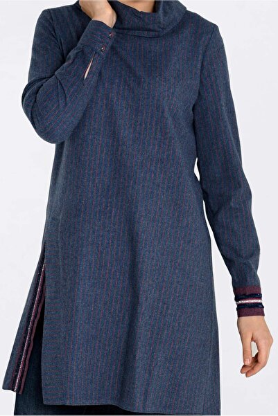 Alvina Flowy Collar Side Slit Tunic 4624