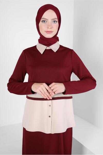 Alvina SHIRT GARNISHED SKIRT SUIT 44301