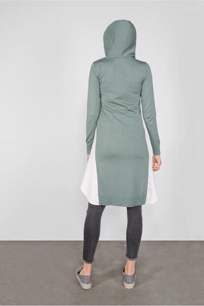 Alvina Hooded Shirt Piece Knitwear Tunic 41060