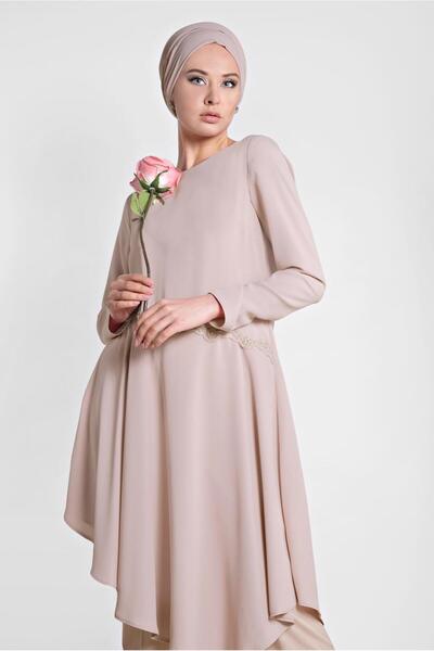 Alvina 4250 Model Asymmetrical Cut Tunic