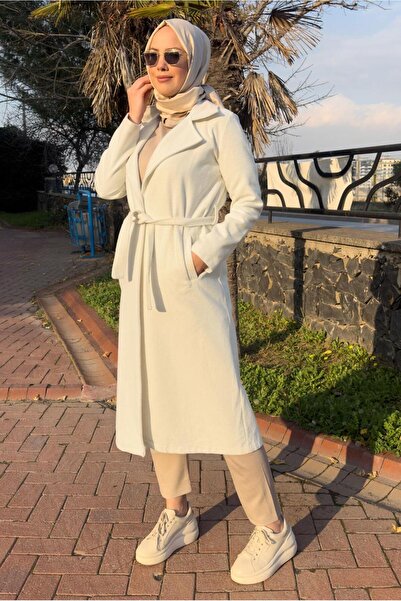 TRENDTESETTÜR Women's Ecru Bird Coat t 0532