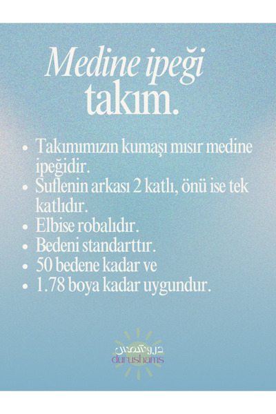 Atelier Cheval Medina Silk Souffle Dress Veil Set, Women's Ferace Set, Hijab Dress Set (3 Pieces)