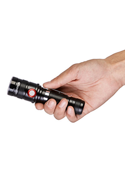 Lawazim Tactical Flashlight with Case - Bright USB Rechargeable LED Light for Camping Use