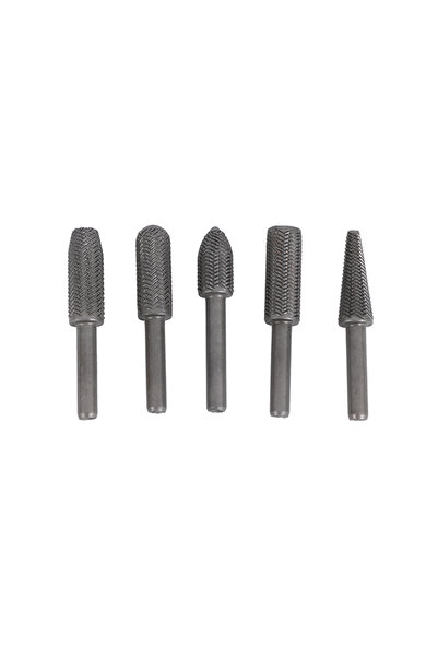 Lawazim Iron File Rotary Set 5 Piece - Burr Bit Tools for Grinding and Carving Metal Wood
