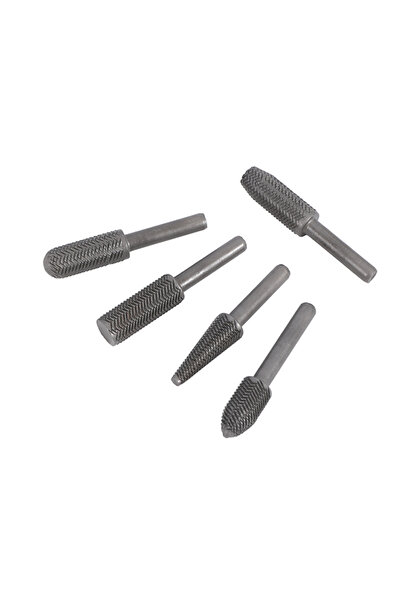 Lawazim Iron File Rotary Set 5 Piece - Burr Bit Tools for Grinding and Carving Metal Wood