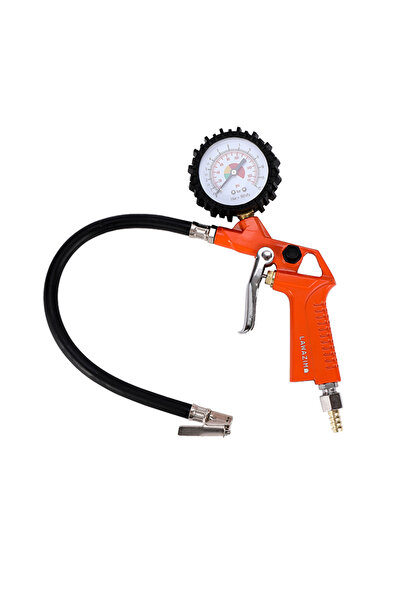 Lawazim Tire Inflator - Air Pressure Gauge and Inflator Attachment for Compressor Use