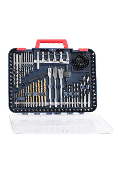 Lawazim Combined Drill Set 100 Piece - HSS Wood Masonry Bits with Case for Home and Workshop