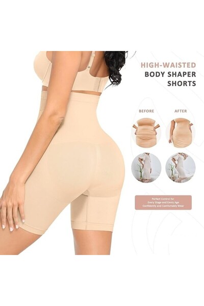 4basix Women's Tummy Control High-Waist Seamless Shapewear Shorts Size XXL–XXXL