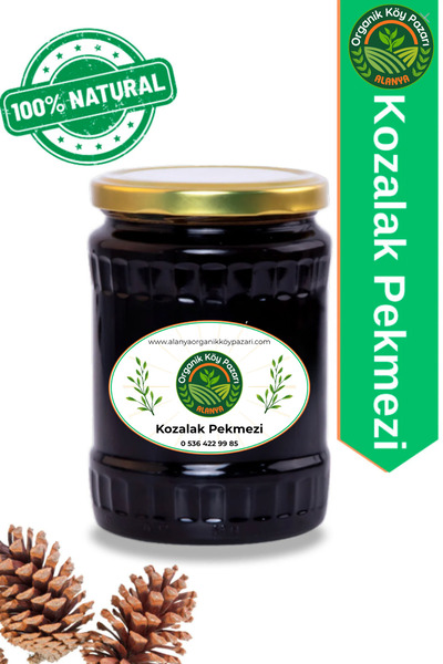 alanya organik köy pazarı %100 Doğal Kozalak Pekmezi 800 gr – Ev Yapımı, Katk...