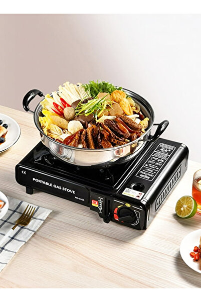 Generic موقد غاز متنقل للرحلات والتخييم يعمل على اسطوانة غاز منزلية وعلب غاز صغيرة