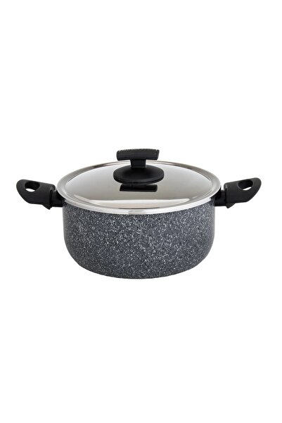 Newflon Granite pot with lid 22 cm