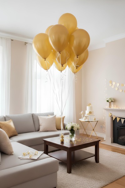 Antika Design Metalik Balon Yarımat (1 ADET) - Partinizin Şıklığını Tamamlayın