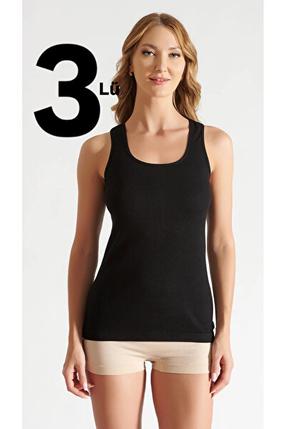 Tutku kadın atlet geniş askı ribana 3 adet