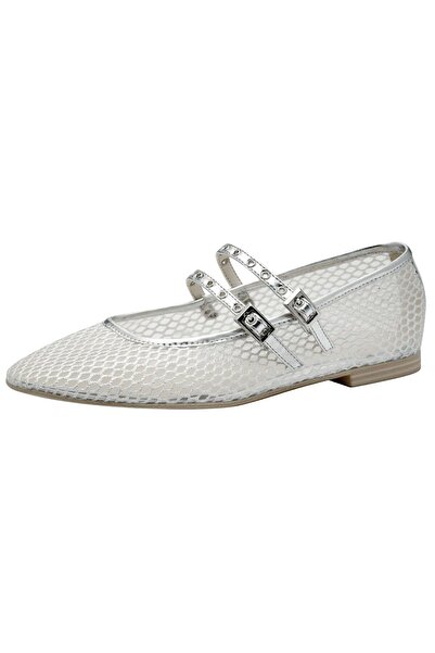 Tamaris Damen Klassische Ballerina 1-22143-44 Silberfarben 941 Silver Textil/Synthetik